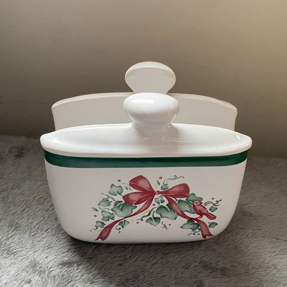 5-pc Corelle Callaway Ivy/Ribbons Holiday Tabletop Set RETIRED - Picture 6 of 9
